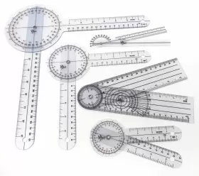 A2z 696950785939 5 Piece Spinal Goniometer Protractor Ruler 360 Degree Set 12 Inch 8 6