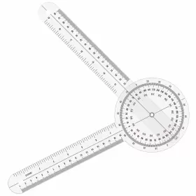 Aphrordity Aph2208 1 Goniometer 12 Inch 360 Clear Protractor Physical Therapy For M