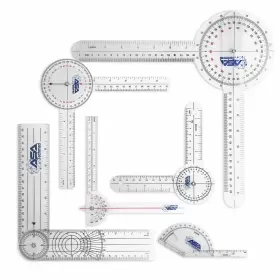 Asa Techmed 689384879152 6 Pcs 360 12 8 And Inch Medical Spinal Goniometer Angle Protractor