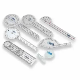 Asatechmed 689384888543 6pcs 12/8/6 Inch Medical Spinal Goniometer Angle Protractor Set Tape Measure