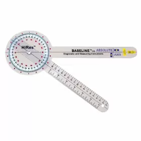 Baseline 121025hr Mils 12 Inch Hi Res Plastic Goniometer With Absolute Axis Built-in