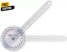 Ever Ready First Aid 313045464448 Plastic 12 Inch Goniometer 360 Degree Isom