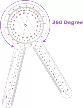 FRIENDA-2ANGLE FRIENDA Goniometer Transparent Orthopedic Deg #3