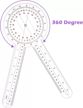 689850616076 FRIENDA Goniometer Transparent Orthopedic Angle #3