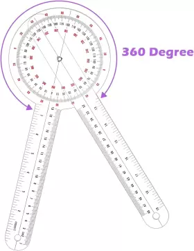 689855386332 FRIENDA Goniometer Transparent Orthopedic Angle #3