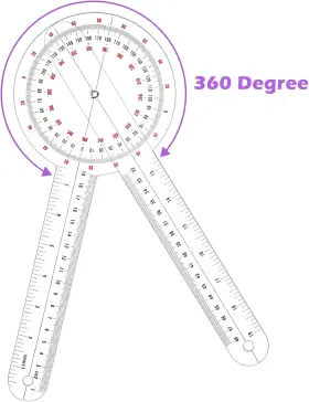 FRIENDA-2ANGLE FRIENDA Goniometer Transparent Orthopedic Deg #3