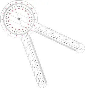 Frienda 744759857293 12 Inch Goniometer Transparent Orthopedic Angle Ruler Plastic 360 Deg