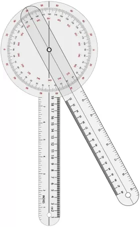 Oiiki 445053034016 Goniometer 12 Inch 360 Degree Plastic