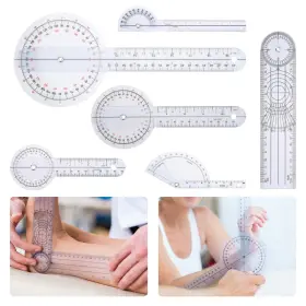Redtagtown 655887909689 6x 360 Degree Goniometer Set 6 8 12 Inch Angle Protractor Physical Therapy Rehab