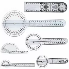 Worutuk 761736041216 Goniometer Set Of 6 With Bag 360 Set-including 6/8/12 Inch Goniome